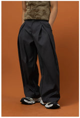 Men's Pleated Wide Leg Dress Pants