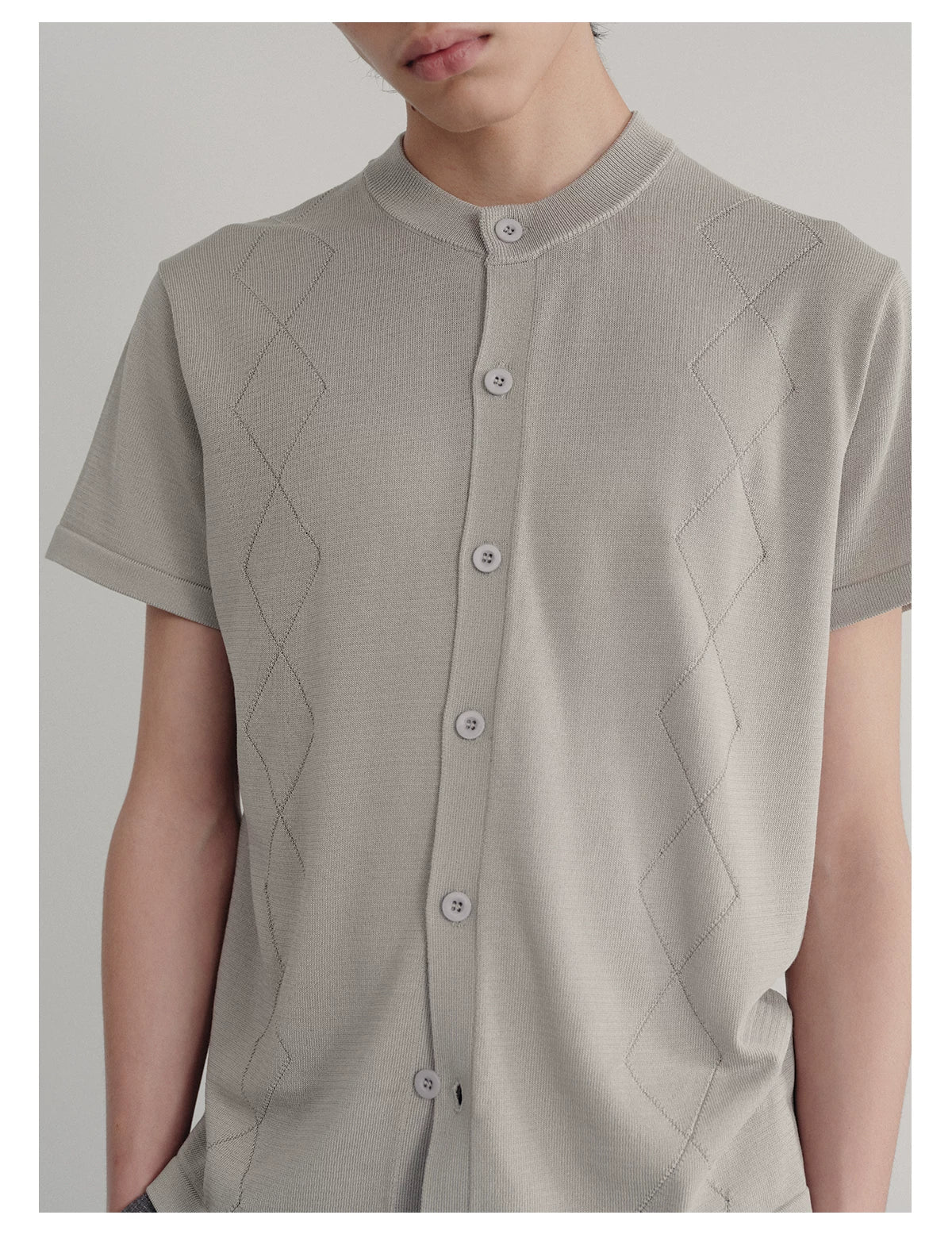 Knitted Lattice Ice Silk Cardigan