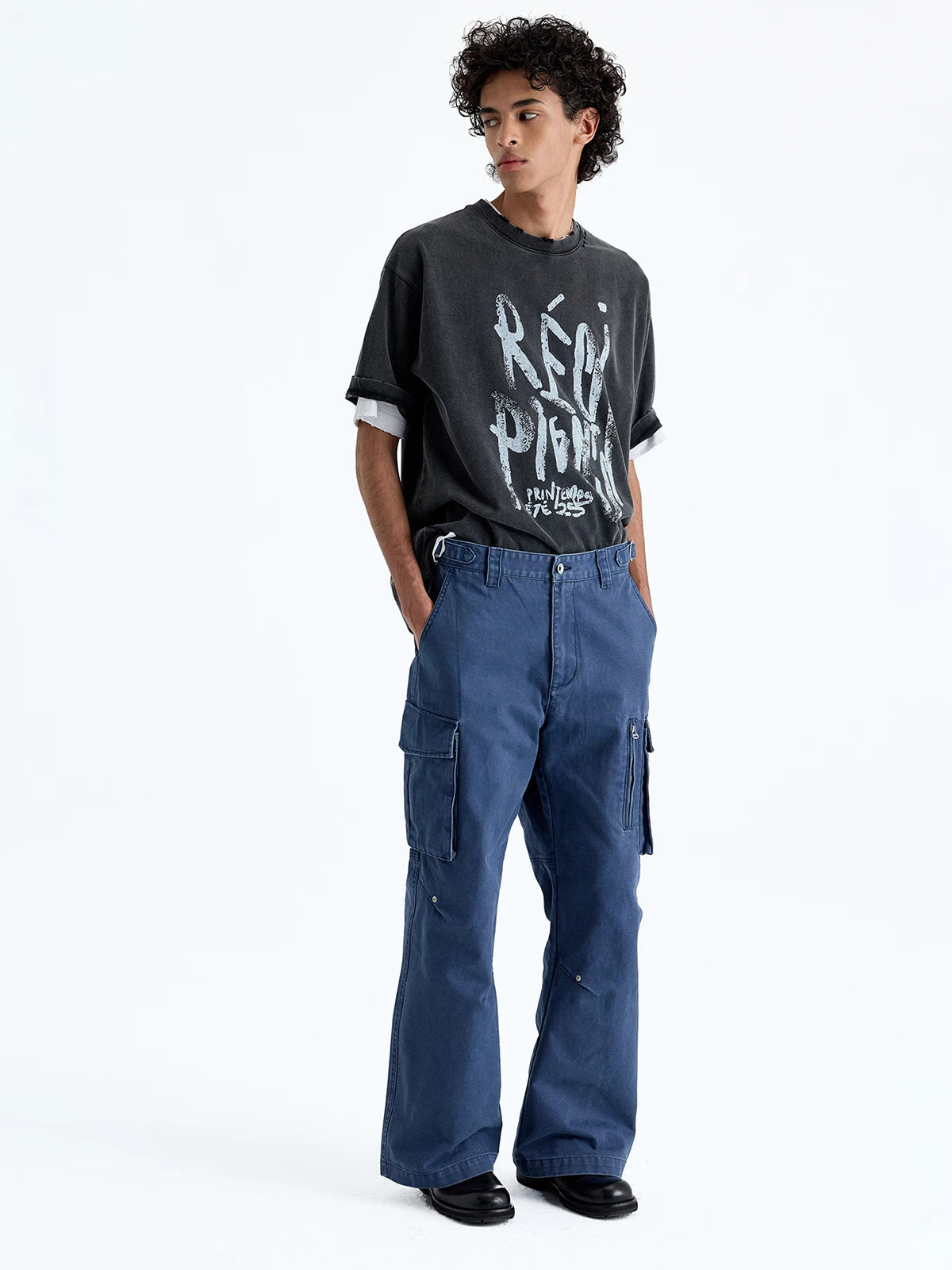 230g Cotton Distressed Letter Print Tee