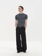 Lightweight Ribbed Short Sleeves