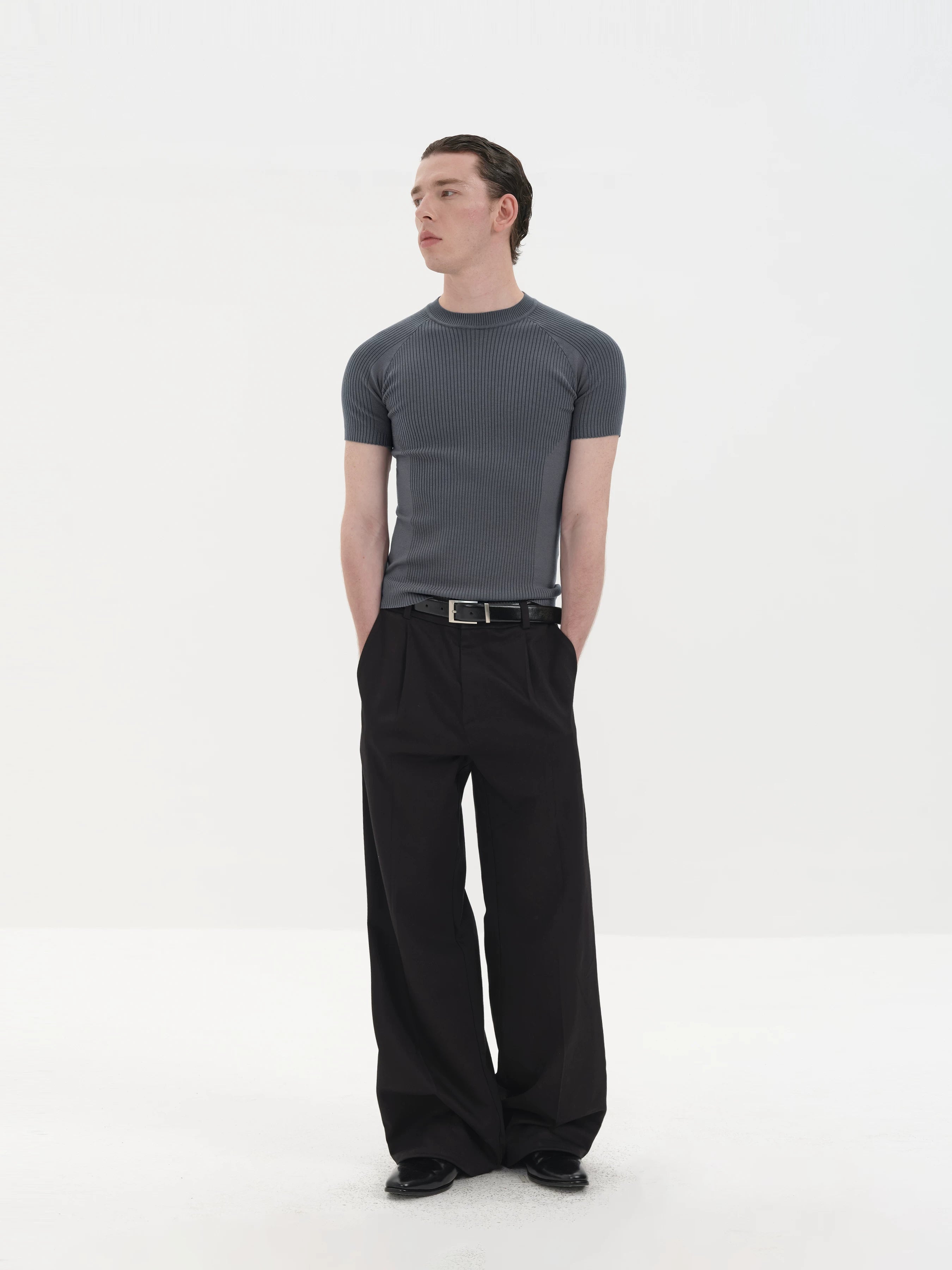 Lightweight Ribbed Short Sleeves