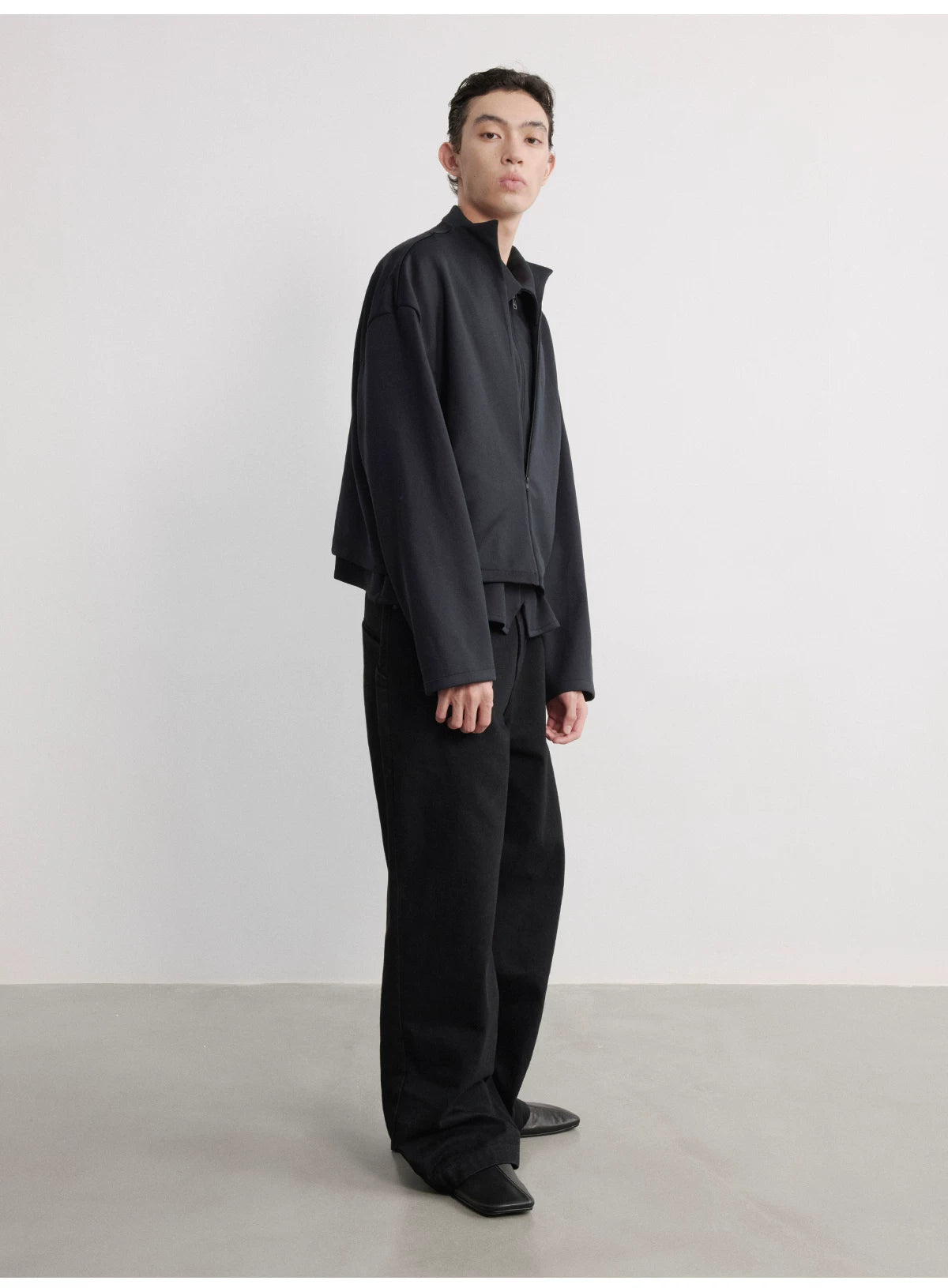 Double Layer Tencel Zipper Shirt