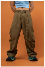 Black Gray Brown Wide Leg Pants