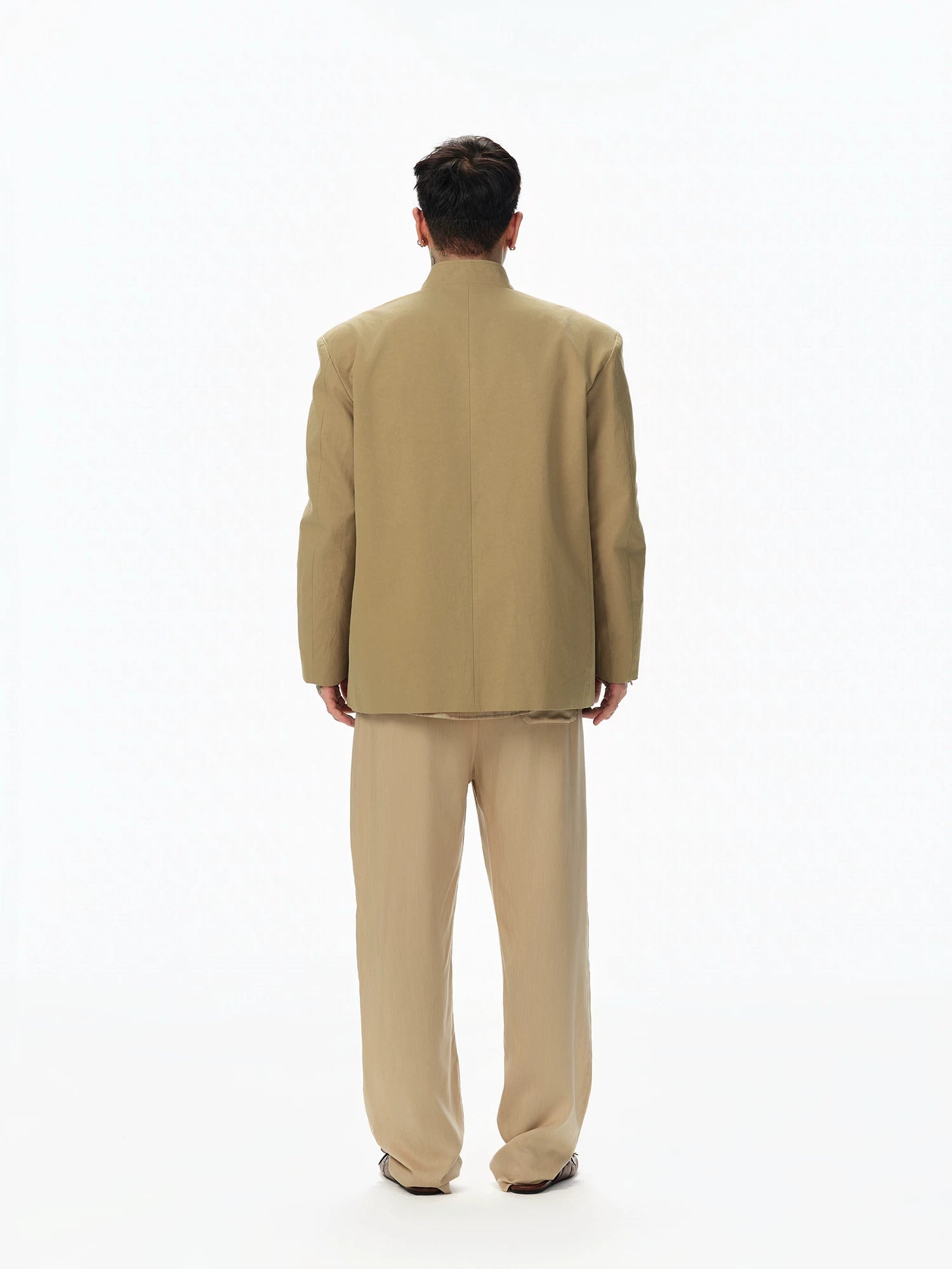 Hemp Stand-Collar Blazer