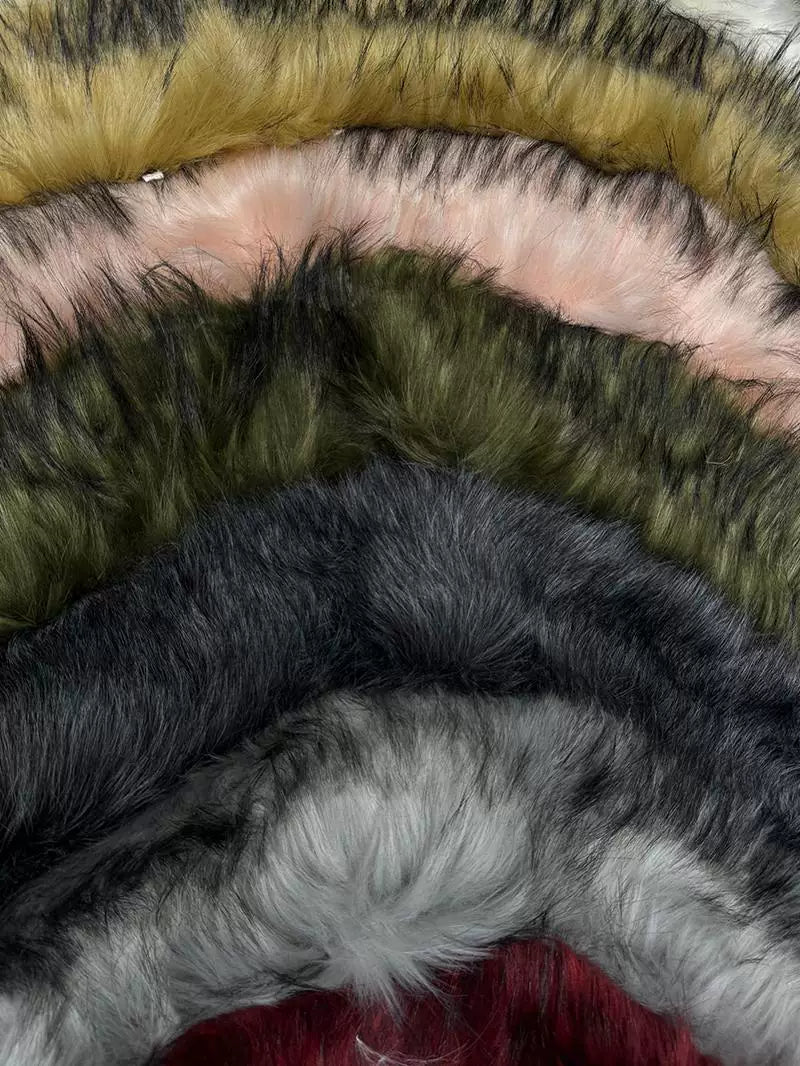 Ten-Color Removable Snap Fur Collar