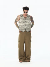 Fair Isle Skeleton Print Vest
