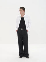 Satin Dress Shirts French Wide Sleeves