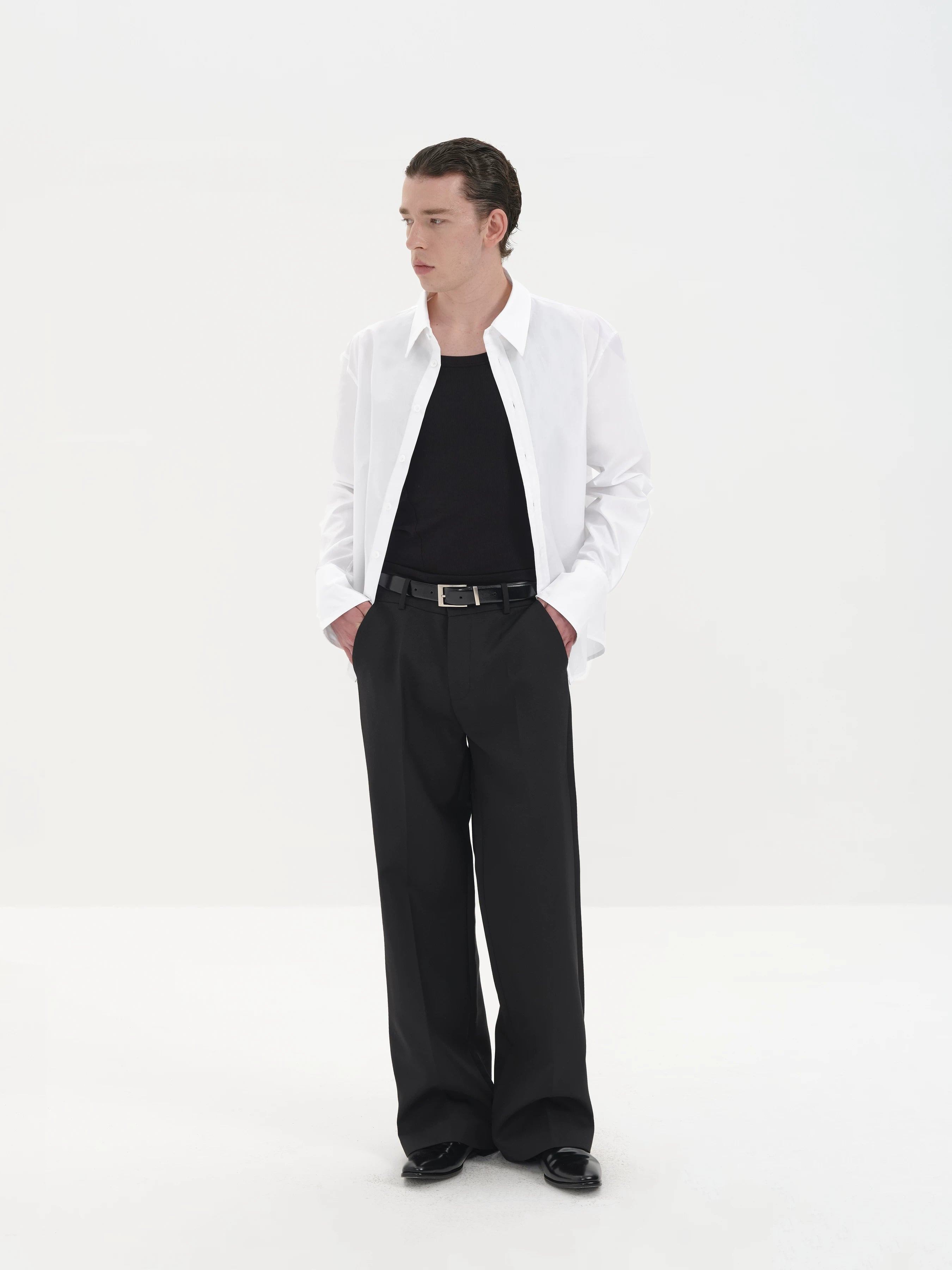 Satin Dress Shirts French Wide Sleeves