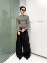 Lightweight Ribbed Knit Long Sleeve