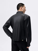 Detachable Padded Long Sleeve Crop Shirt