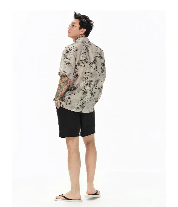 Muted Rose Silk Hawaiian Shirt
