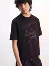 Baguette Print Textured Short-sleeve Tee