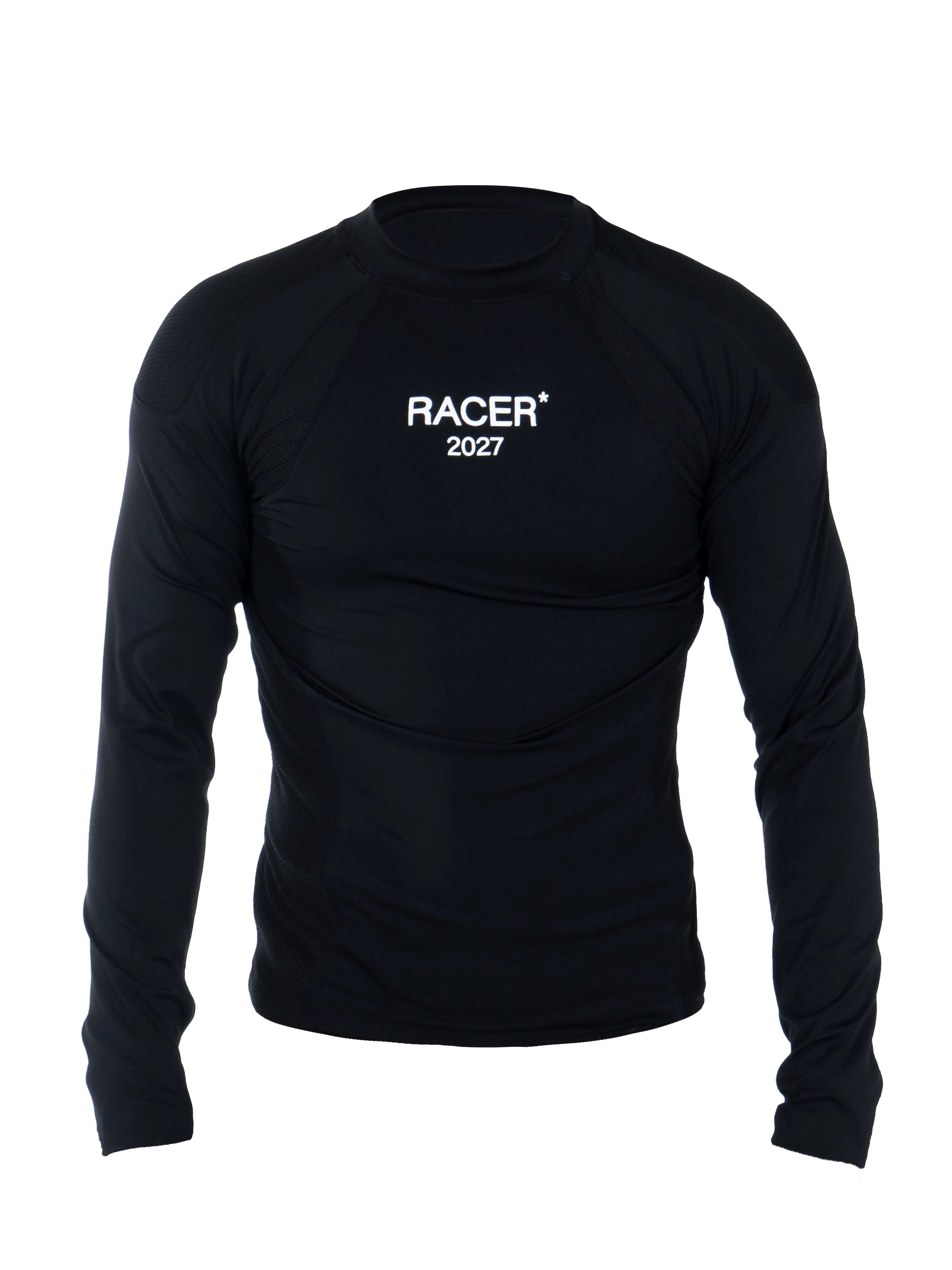 Black Sharkskin Long Sleeve Racing Top