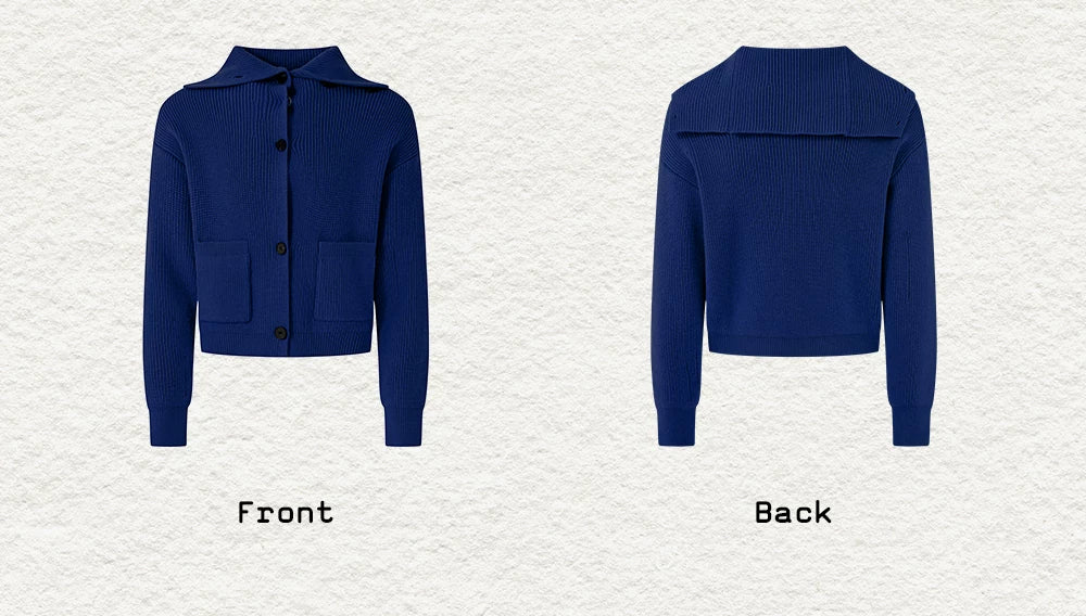 Men's High Neck Wool Cardigan