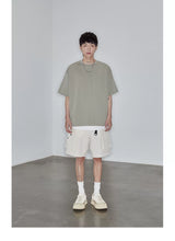 Magnetic Belted Elastic Multi-pocket Shorts