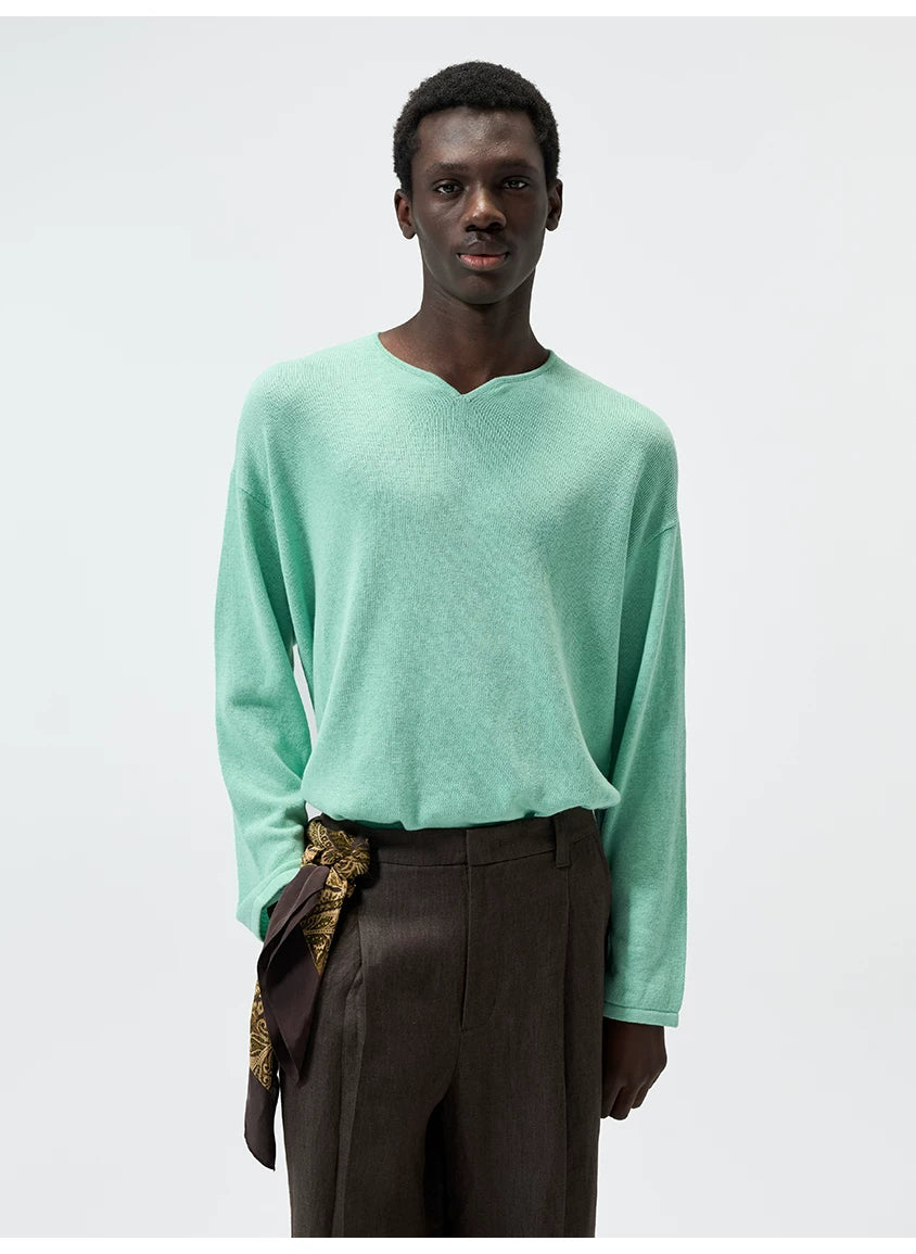 Linen Cotton Loose Long Sleeve Tee