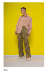 Black Khaki Pleated Wide Leg Pants
