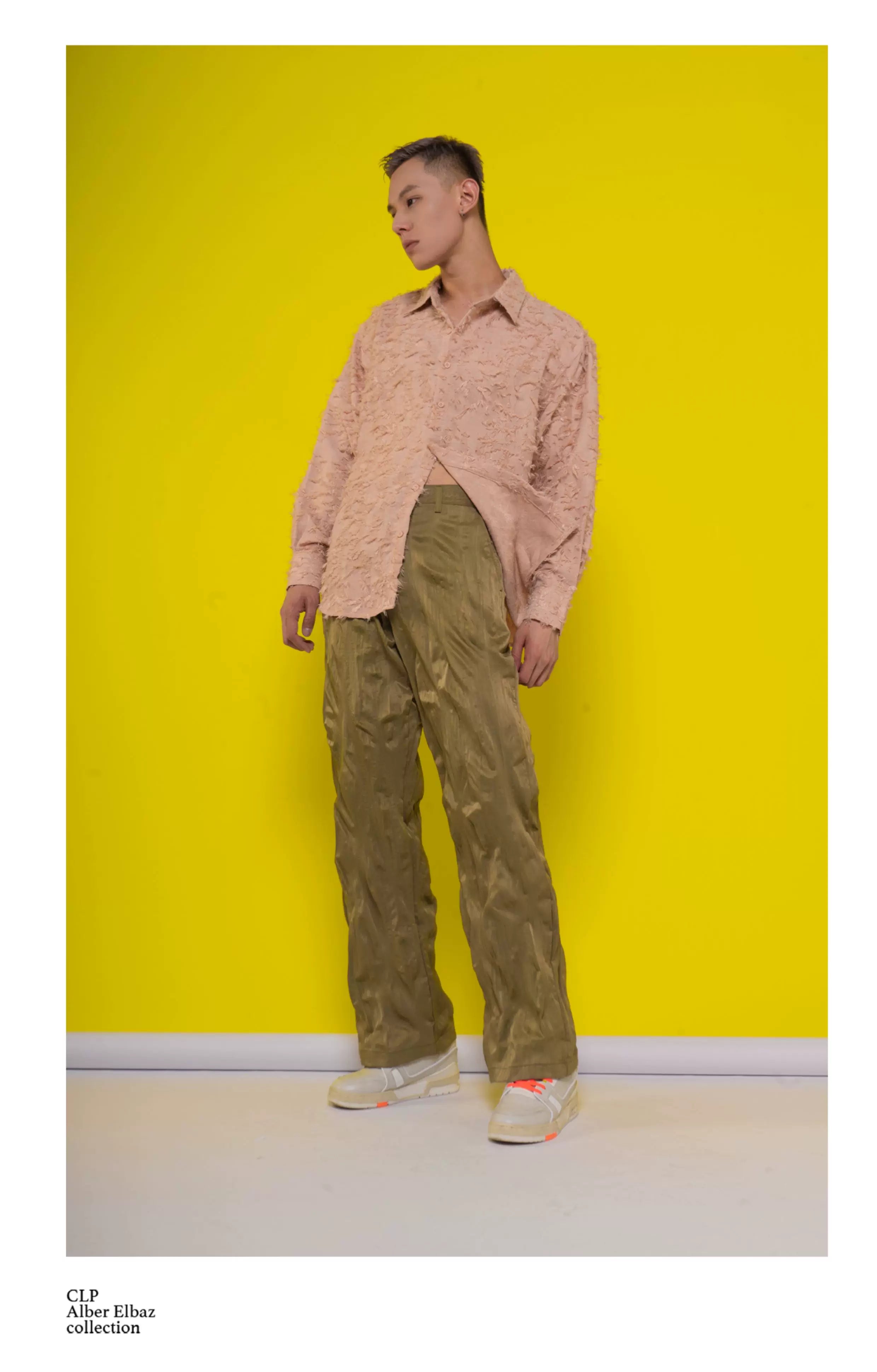 Black Khaki Pleated Wide Leg Pants