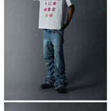 Vintage Loose White Pink Diamond Tee