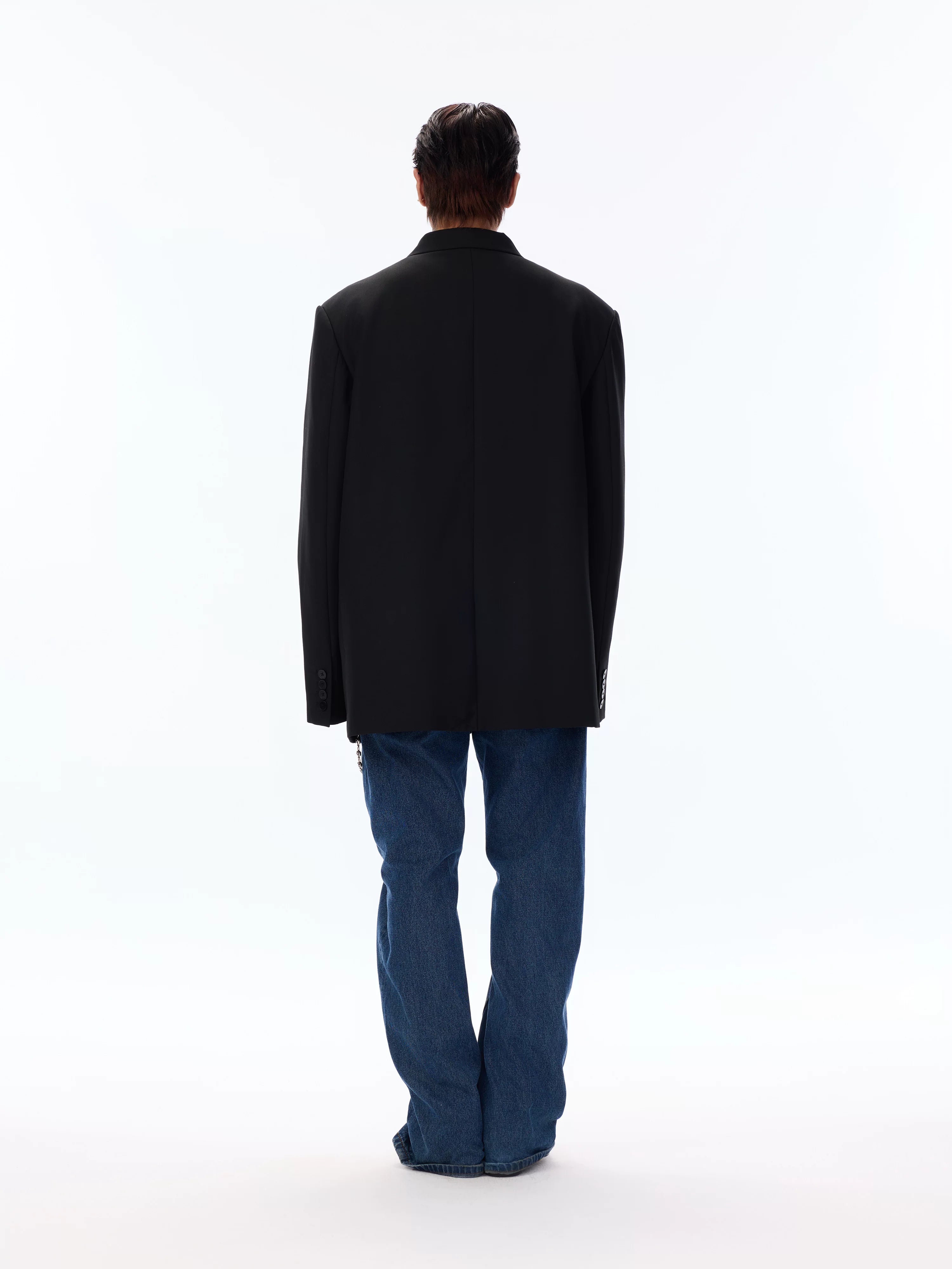 Oversized Structured Wool Blend Blazer