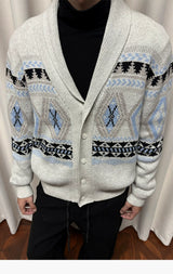 Autumn Fair Isle Shawl Collar Cardigan