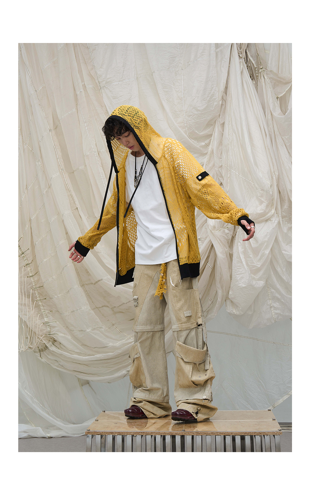 Multi-Length Detachable Patchwork Cargo Pants