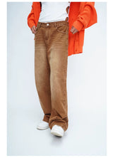 Men's Brown Vintage Wide Leg Jeans
