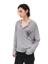 Merino Tencel Wool Henley Tee