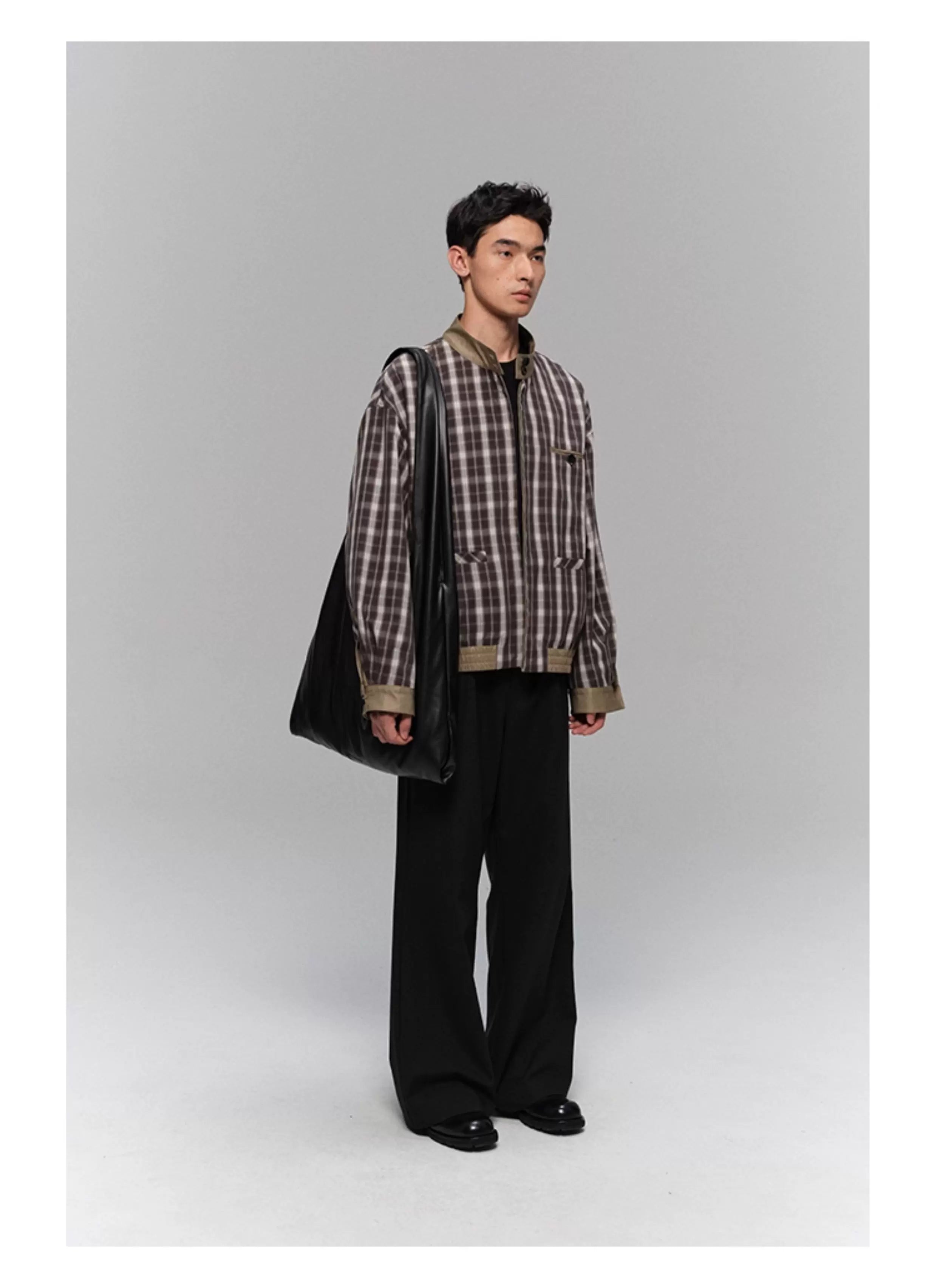 Reversible Plaid Lined Cotton Harrington Jacket
