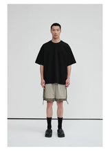 Crew Neck Raw Hem Short-Sleeve Tees