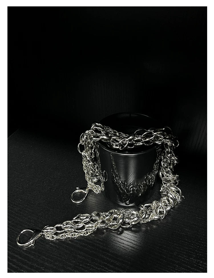 Men's Silver Triple Spiral Pants Chain