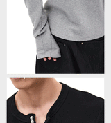 Waffle Long Sleeve Henley Tee