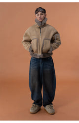 Faux Fur Reversible Men's Bomber Jacket