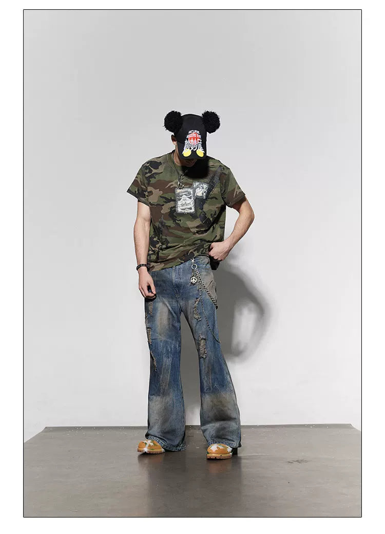 American Camo Cross Gun Tee