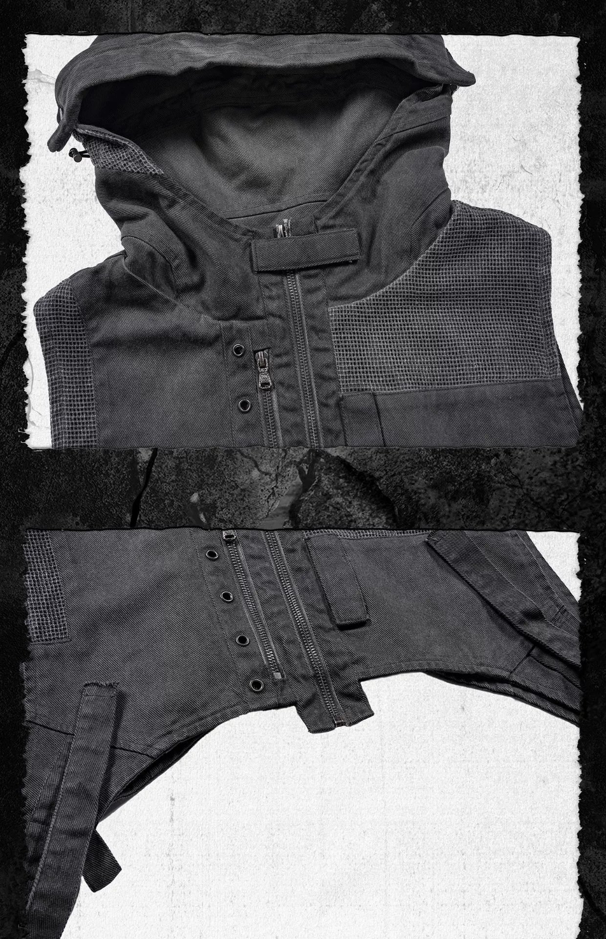 Distressed Patchwork Heavyweight Scavenger Vest