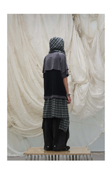 Detachable Hood Color Block Washed Tee