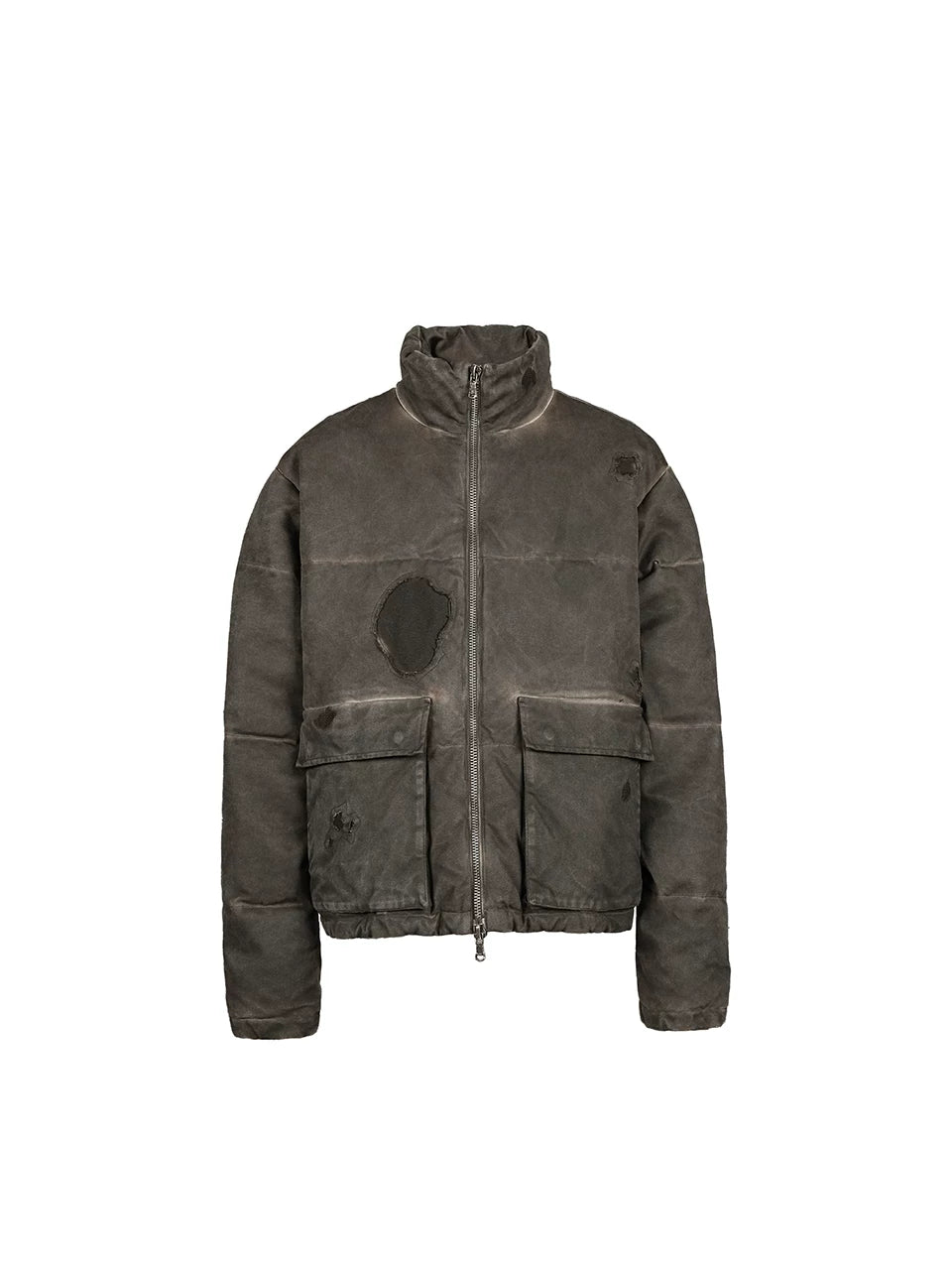 Wanderer Distressed Embroidered Dirty Dyed Parka