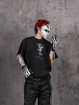 Prisoner Print Distressed Loose Tee