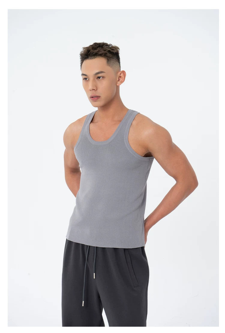 Men's Ribbed Sports Tank Tops