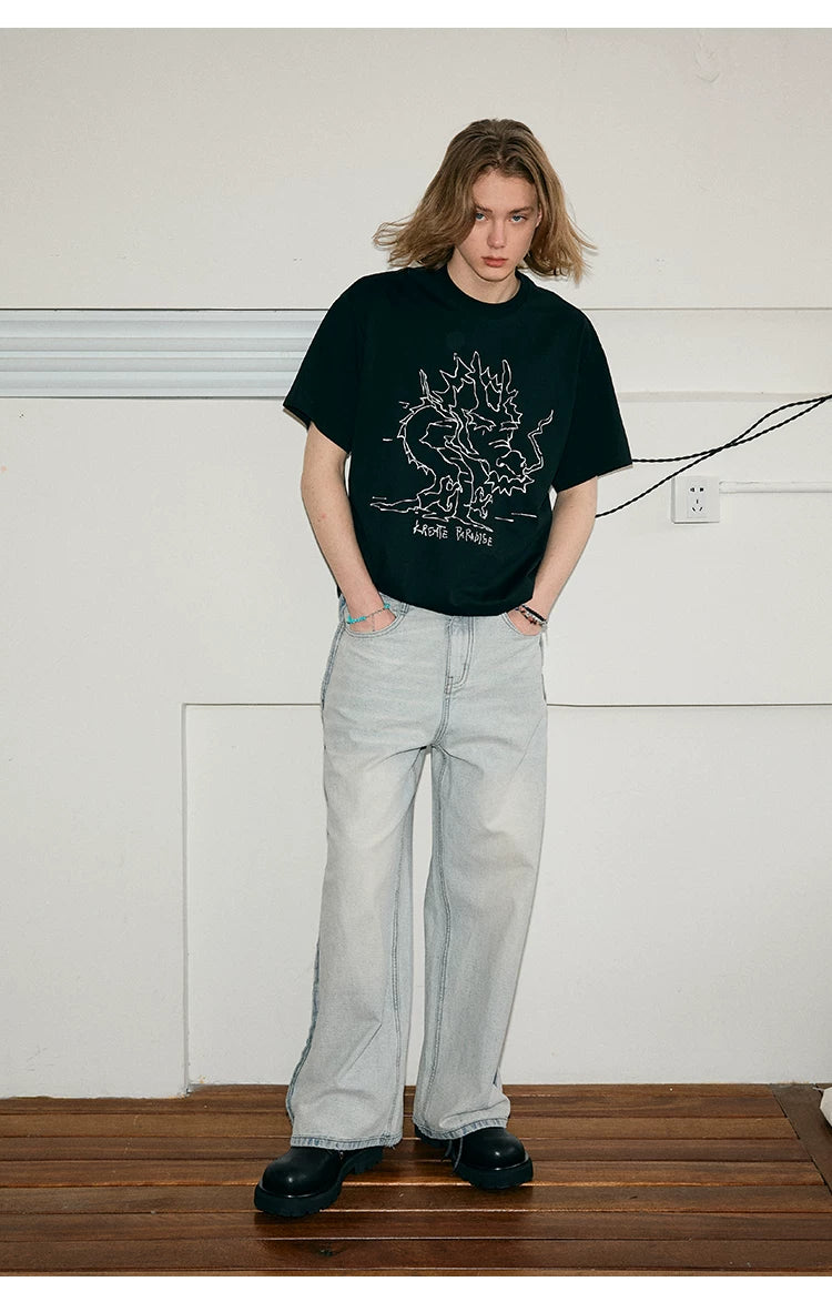 Dragon Print Quick Dry Couple Tees