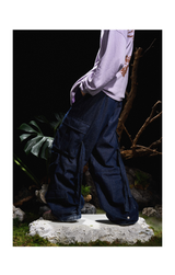 Washed Bamboo Pleated Sash Jeans