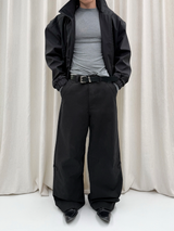 Black Gray Lightweight Washed Parachute Pants
