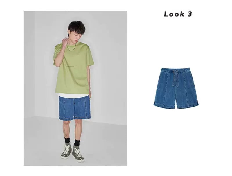 Double-sided Color-block Printed Pima Cotton Tee