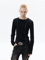 Basic Black Fitted Long Sleeve Tee