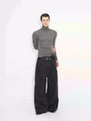 Long Sleeve Turtleneck Ribbed Knit Top