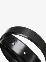 Textured Leather Belt With Buckle