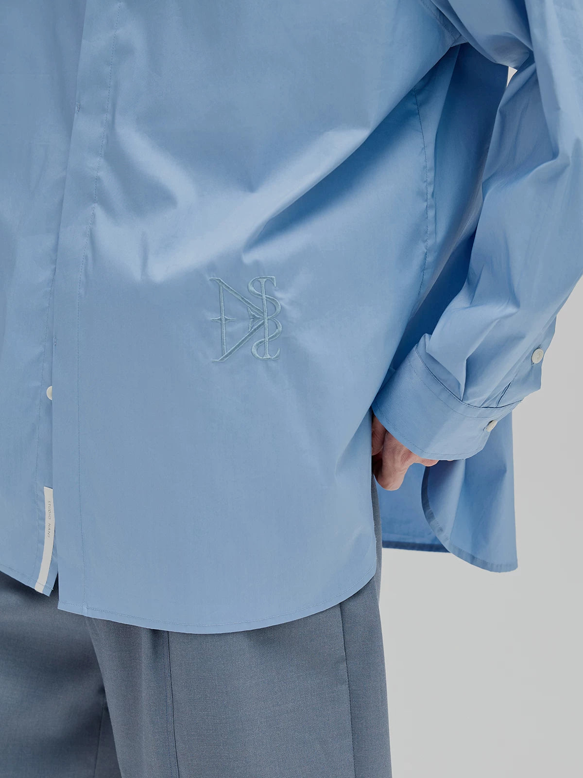 Basic Embroidered Pima Cotton Blend Shirt