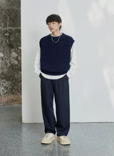 Pleated Wide Leg Suit Pants