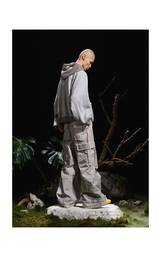 Three-Color Ring-Cut Cargo Pants