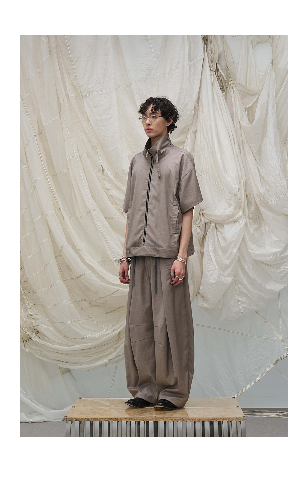 Vintage Safari Patchwork Short Sleeve Shirt
